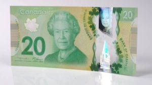 counterfeit 20 Canadian Dollars