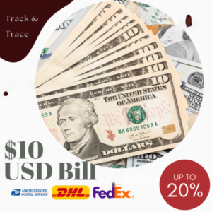 Counterfeit US 10 dollar bills
